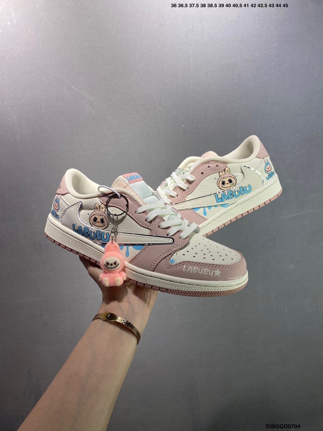 img_6206-2 Air jordvn 1 X labubu PNK – Image 1