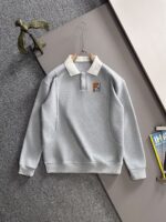 PULL GREY F WHITE COLLAR