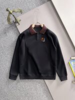 PULL BLACK F BROWN COLLAR